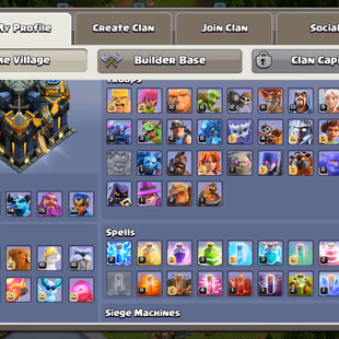 🔥[ TH-17 NEAR MAX - MAX HEROS ]🔥4500 GEMS || GG-MM-RS [MAX] | FA [26] | EB [20] | BLUE WALLS || NICE OVERALL  - Image 4