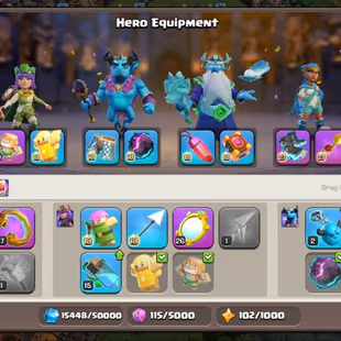[29000GEMS]🚀SUPERIOR TH18 NEAR MAX🚀HEROS LVL 105-103-80-80-55-10 | WAR ARENA SCENERY | NC AT 500| 12 HEROS SKINS | - Image 6