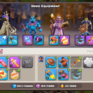 🔥[ 11'000 GEMS - 2000 CWL MEDALS ]🔥TH-16 NEAR MAX || FB-EB-RS [23] | WALLS MAX || HEROS: 83-92-67-70-45 || FAST DELIVE - Image 6