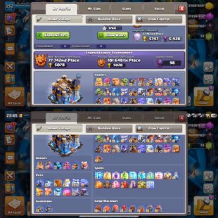 🔥ALMOST MAX TH-18🔥XP-252! 6X EPIC EQUIPMENTS MAX! HEROES:-105-105-95-80-55-10! MAX TROOPS AND PETS! FAST DELIVERY - Image 3