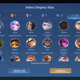 MLBB | apryyn | LV 40 | AOT MARTIS + M5 BASIC YU ZHONG | 8 EPIC SKINS | 104 HEROES | 138 SKINS | MAX EMBLEM - Image 8