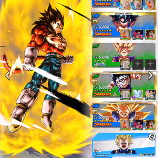 B6-IOS+Android-3 UL(SS4 Vegeta 12 Red Star+SS2 Gohan)+Good Team GT+21 Legends+Good Equipment+LL SS2 Gohan+Goku GT Zenkai - Image 1
