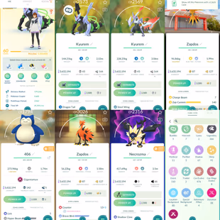 Level 60 | Shiny Fusion Kyurem | 91 Shiny | 366 Legendary | Fusion Necrozma | Shiny Zapdos Location Background - Image 2