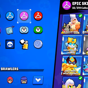 25k Trophies, 82 Brawlers, 13 Legendary Brawlers, 17 11 Strength Brawlers, 10 hypercharge, 147 Skins, Description - Image 8