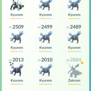 🔥LEVEL 50 💎 SHINY FUSED KYUREM BLACK [] 2x SHINY LEG [] 9 LEGENDARY [] 6 SHINY [] RENAME YES - Image 5