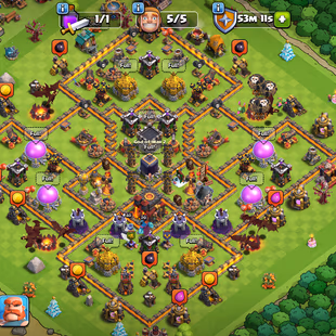 🔥TH10 MAXED[NOTHING LEFT TO UPGRADE]-7X EPIC EQUIPMENT-2X SCENERY-1X AQ SKIN-77 CWL MEDALS-FREE NC- LOTS OF MAGIC ITEMS - Image 1