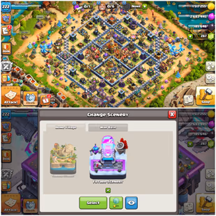 614|| LVL-222! TH-16!! 2x PAID SCENERY! HEROES-70|72|50|55|23|6| VERY GOOD PROFILE! STRONG DEFENCES! FULL ACCESS! - Image 1