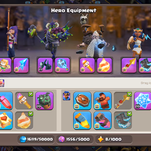 TH 18 99 PERFECT MAX-XP 251- 5 HERO MAX-11 EPIC EQUIPMENT MAX OTHER ALL 20-ALL DEFENSE WALLS MAX-NC YES-TROPS MAX 4 LEFT - Image 7