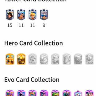 🌟 GT 100 & 2x CRL 20 WIN EMOTES 💎 GLOBAL TOURNAMENT RANKS 24 117 153 357 KT 15 2 HEROES & 8 EVOLUTIONS 10000 TROPHIES  - Image 5