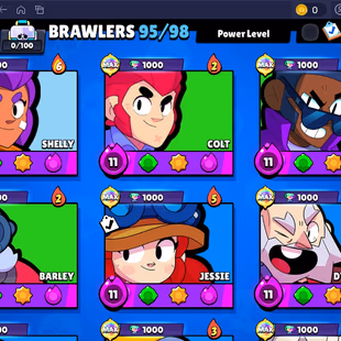 235 SKINS | 35 HYPERCHARGED | PIN 11.11 | FURIOUS FANG | 71.642 TROPHIES | 95 BRAWLERS | 42 MAX BRAWLERS | 1 BUFFIES  - Image 6
