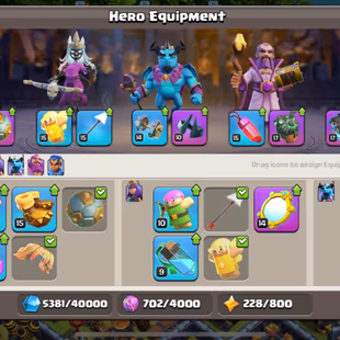 TH 14 | XP 154 | 2 LEG SKINS | NC FREE | 7 EPIC EQUIP (SB18-MM14-DC10-LP17-F6-EB17-RS18) | 69-66-49-37-27 | 2K GEMS - Image 5