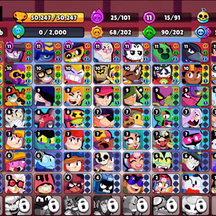 204 SKINS | 50.200 TROPHIES | 91 BRAWLERS | 8 HYPERCHARGE | 15 MAX | 33 PRESTIGE | 3 BUFFIES | 50K - Image 4