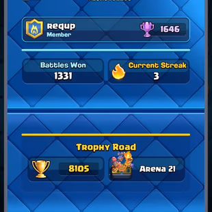 👑LVL- 44🔥3 MAX CARD - 1 ELITES | 6- EVO CARDS | 8105- TROPHIES | KT-14 | ARENA-21 | 121 CARDS | 3-KT SKINS | 27 EMOTE  - Image 6