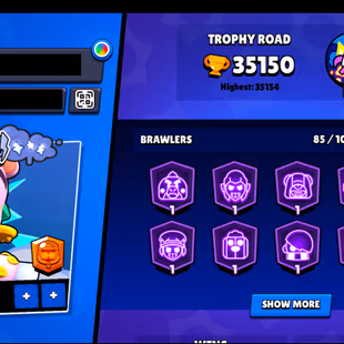 176 SKINS | 35.200 TROPHIES | 85 BRAWLERS | 10 HYPERCHARGE | 14 MAX | 10 PRESTIGE | 12 BUFFIES - Image 5