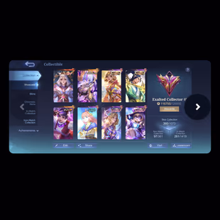 🔥 PREMIUM ACCOUNT🔥|| LEVEL 67 || LEGEND 1 || GRAND 10 || |EXQUISITE 12 ||  EXALTED 3 || SKINS 360 || HEROS 130 - Image 1