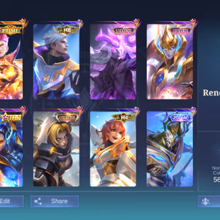 MLBB | Qinzy969 | LVL 52 | M6 PRIME & BASIC CLAUDE | STARLIGHT 2020 KARRIE | LUCKYBOX (2) | HERO 107 | SKINS 214 | FULL  - Image 3