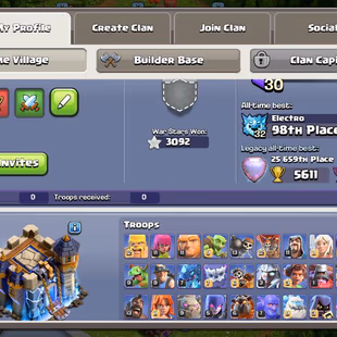 245 🔥 Th18 almost max | super cheap | 5x hero max 🔥 epic max | lots of skins [ heros-105-105-65-80-55 ] | Xp- 265 - Image 4