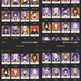 All Platform - EU - AR58 - 61 character 19 5'Star - 8 Weapon 5'Star - Arlecchino - Xilonen - Durin - Neuvillette - Furin - Image 5