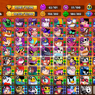 FURIOUS FANG | 385 SKINS | 71.800 TROPHY | 100 BRAWLERS | 53 HYPERCHARGED | 57 MAXED BRAWLERS | 39 PRESTIGE - Image 4
