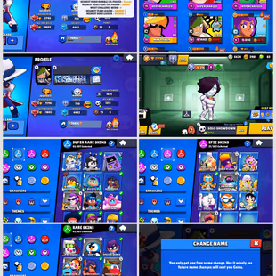COMBO COC ND BS | TH10 MAX | 21796 TROPHIES | 4 MAX BRAWLERS | FREE RENAME | 114 SKINS | 205 PINS | 100 SPRAYS - Image 1
