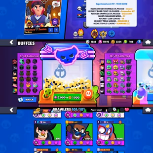 85K TROPHY|99 MAX|87 HYPER|21 BUFFIES|MASTER ID|24K 3V3 WINS|430 SKINS|15 LEGENDARY SKINS|CLASSIC SHELLY|HELL BULL|DJ FR - Image 1