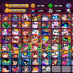 WORLD CHAMPIONSHIP MAX | 347 SKINS | 57.400 TROPHY | 98 BRAWLERS | 39 HYPERCHARGED | 48 MAXED BRAWLERS | 1 BUFFIES - Image 3