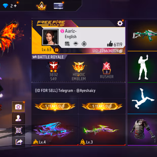 RARE LVL 63 | 5 YEAR OLD | AK DRACO AND M10 DRACO | 6119 LIKES | 2 EVO GUNS AND 20 MYTHIC | WITH PRIME 4 | RAREST  - Image 2