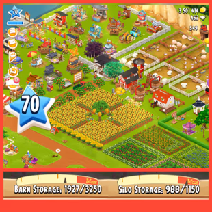 🌾Level 70 | Coin: 3.500.000 | Barn:3250 Silo:1150 | Instant Delivery | 📸Matches Pictures - Image 2