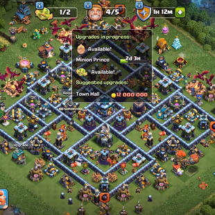 TH13  Max | Level 154 | BK 75 | AQ 75 | GW 50 | RC 25 | MP 46 | Gems 773 | INSTANT DELIVERY - Image 1