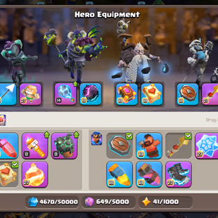 RARE🔥9 EPIC MAX!XP 254🔥TH 18 VERY NEAR MAX!HEROS:105-105-95-80-55!FULL MAX WALLS!NEAR MAX TROOPS!MAX DEFENCE  - Image 7