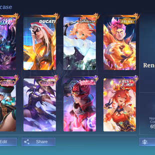 RCC8|HERO122|SKIN219|RENOWNED III|ALL EMBLEM MAX|CLAUDE PRIME|FANNY ASPIRANTS|LEOMORD DUCATI|HAYABUSA 11.11|NATALIA COLL - Image 1