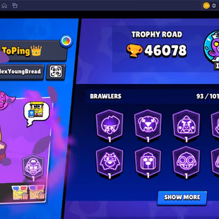 190 SKINS | 46.100 TROPHIES | 93 BRAWLERS | 8 HYPERCHARGE | 10 MAX | 14 PRESTIGE | 9 BUFFIES - Image 5