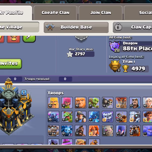 [2797 WAR STARS] TH17 NEAR MAX | HERO 91-100-63-75-50 | MANY MAGIC ITEMS | VERY NICE EQUIPMENT | 4794 ATB | - Image 8