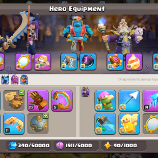 LEGED RANK 🎄 TH18 MAX | 5.1K-WS 🎄 SB-MX!AF-MX!MM-MX!RS-MX!EB-MX | HERO-105-105-95-80-55 | CLASH OF D | 250-XP | SKINS - Image 2