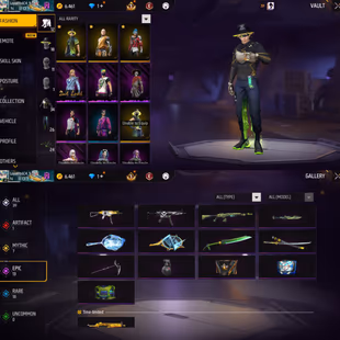 iOS/Android - MENA - Level 49 - Rank Diamond - Set 12 - Emote 2 - Weapon 39 -Artifact 1 - Mythic 7 - Epic 13 - Code1449 - Image 5