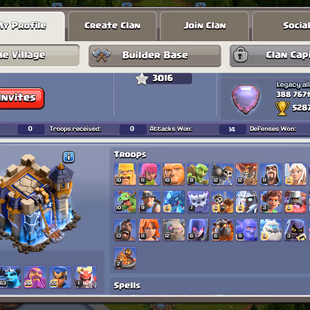 TH 18 ALMOST MAX-XP 251- 4 EPIC EQUIPMENT ALMOST MAX-HERO 92-100-80-55-WAR ARENA SCENERY-HIGH WALLS DEFENSE-BEST DEAL - Image 4