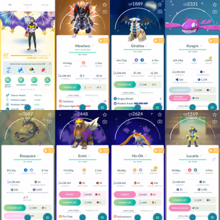 P 2.058 Level 67 Super Lunala MewtwoArmor Giratina Kyogre Rayquaza Entei Ho-oh Lucario 36 Shiny And Legendary 423 Shiny - Image 2
