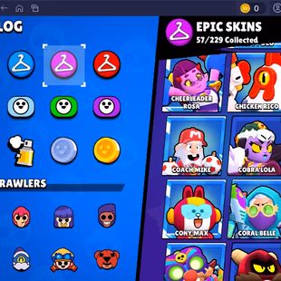 233 SKINS | 23 HYPERCHARGED | 61.837 TROPHIES | 97 BRAWLERS | 31 MAX BRAWLERS | 2 BUFFIES  - Image 8