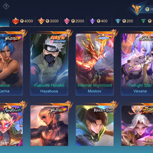 🔥ANIME ACCOUNT WITH SASUKE LOADING EFFECT 🔥|| LEGEND-2 || GRAND - 22 || SKIN -367 || MEGA -5 || ALL HEROS UNLOCK ||  - Image 4