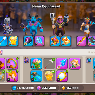 🌟11K GEMS TH 18🌟BLACK DEF AND 4 EPIC MAX | 15 EPIC TOTAL | 1816 MEDALS | HEROES:79-79-63-63-41 | NC YES | MAGIC ITEMS  - Image 5