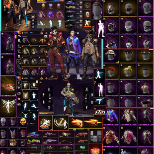 Ff Acc PRIME 7 LVL 77  || BANDIT || 2 MAX GUNS || HIGH VALUE | EVO MAX - Image 2