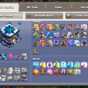 TH13 FULLY MAXED || CWL MEDALS 2218 || RAID MEDALS 1500 || STACKED MAGIC ITEMS || NAME CHANGE 500 || INSTANT DELIVERY  - Image 2