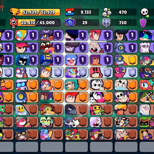 146 GEMS | 99/100 BR | 53K TROPHY | 34 MAX [ 33 HYPERCHARGED ] | 283 GOOD SKINS | 29 MAX RANK BRAWLERS | FULL ACCESS  - Image 5