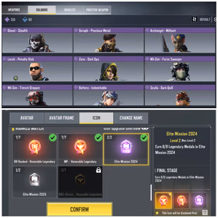 OP Stats - 3 Mythic - Elite Mission 2024 & 25 - 11 Legendary - 310 Skins - Level 400 - BR 18 & MP 21 Times PB - Image 2