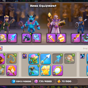 Th14 Full Max | [5-Hero Maxed] | [11-Epic Max 14-Epic] | Defence Wall Max | XP-172 | NC-Yes | BEST-DEAL  - Image 6