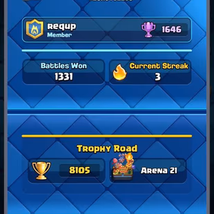 👑LVL- 44🔥3 MAX CARD - 1 ELITES | 6- EVO CARDS | 8105- TROPHIES | KT-14 | ARENA-21 | 121 CARDS | 3-KT SKINS | 27 EMOTE  - Image 4