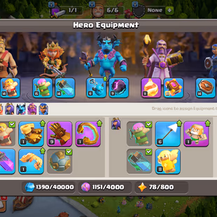 🌸[ TH15-RARE ]🌸-SEMI MAXED-7x EPIC EQIP-XP 193 || HERO 63-66-50-56-24 || MAGIC ITEMS LOAD || HERO SKIN || FULL SAFE AC - Image 6