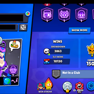 213 SKINS | 80.100 TROPHIES | 101 BRAWLERS | 17 HYPERCHARGE | 24 MAX | 68 PRESTIGE | 4 BUFFIES - Image 6
