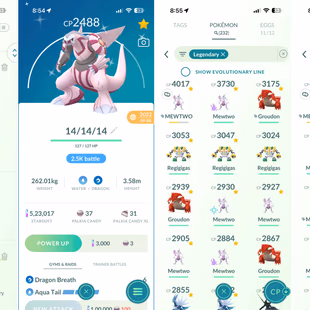 🔥MASTER BALL 💎 232 LEGENDARY [] 231 SHINY [] 9 SHINY LEG [] LEVEL 60 [] 13 MEWTWO [] 32 EVENT [] RENAME AVAILABLE - Image 4