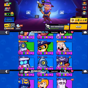 🏆80K TROPHY|🏆63 MAX|54 HYPER|134 GEMS|RAREST WITCH SHELLY SKIN|97 RARE|129 EPIC SKINS|DJ FRANK|MECHA COLT|MECHA LEON - Image 2